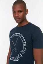 CD T-Shirt - Navy Blue - Slim Fit - Image 4