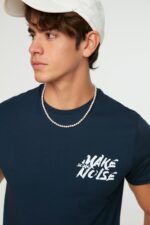 CD T-Shirt - Navy Blue - Slim Fit - Image 4