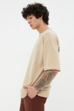 CD T-Shirt - Beige - Oversize - Image 4