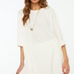 CD T-Shirt - White - Asymmetrical