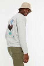 CD Sweatshirt - Gray - Oversize - Image 4