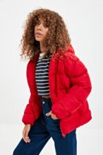 CD Jacket - Red - Puffer - Image 3